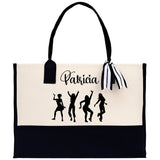 Personalized Girls Night Out Canvas Tote Bag Customize Girls Trip Party Tote Bag Girls Trip Beach Bag Party Girls Night Out Tote Bag - Aaria Tees Aaria Tees