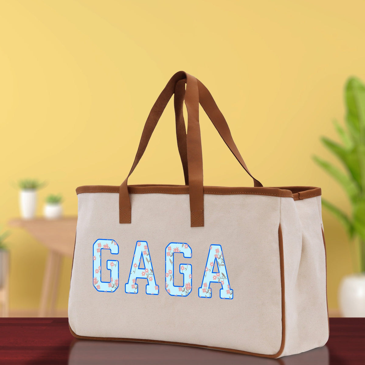 Gaga Gram Mimi Nana Grandma Canvas Tote Bag Grandma's Getaway Bag Grandma Gift Bag Mothers Day Gift Bag Grandma Beach Bag Gift for Grandma - Aaria Tees