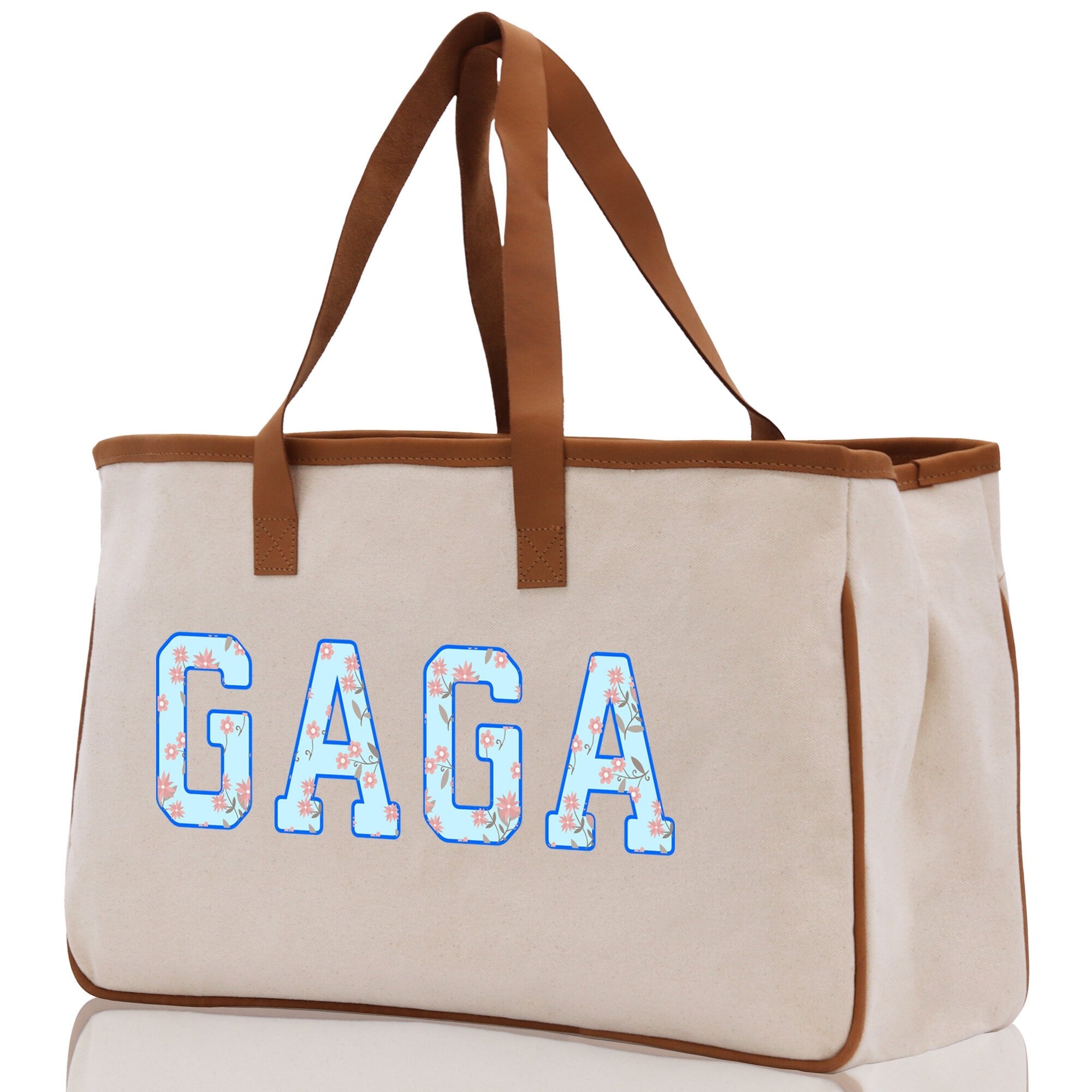 Gaga Gram Mimi Nana Grandma Canvas Tote Bag Grandma's Getaway Bag Grandma Gift Bag Mothers Day Gift Bag Grandma Beach Bag Gift for Grandma - Aaria Tees Aaria Tees