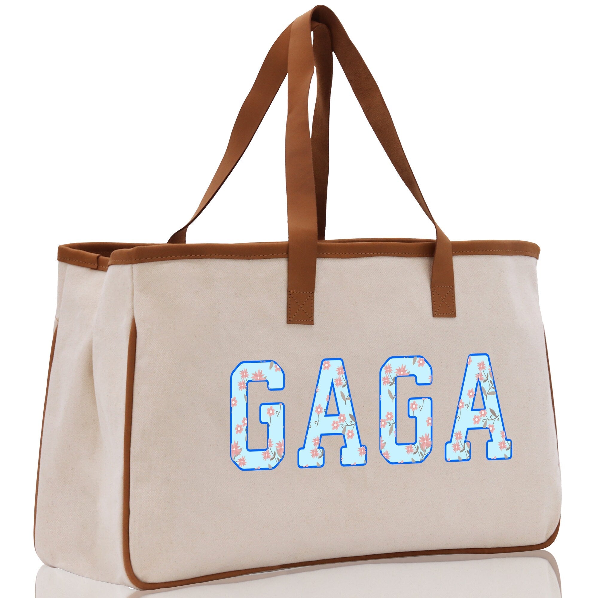 Gaga Gram Mimi Nana Grandma Canvas Tote Bag Grandma's Getaway Bag Grandma Gift Bag Mothers Day Gift Bag Grandma Beach Bag Gift for Grandma - Aaria Tees Aaria Tees