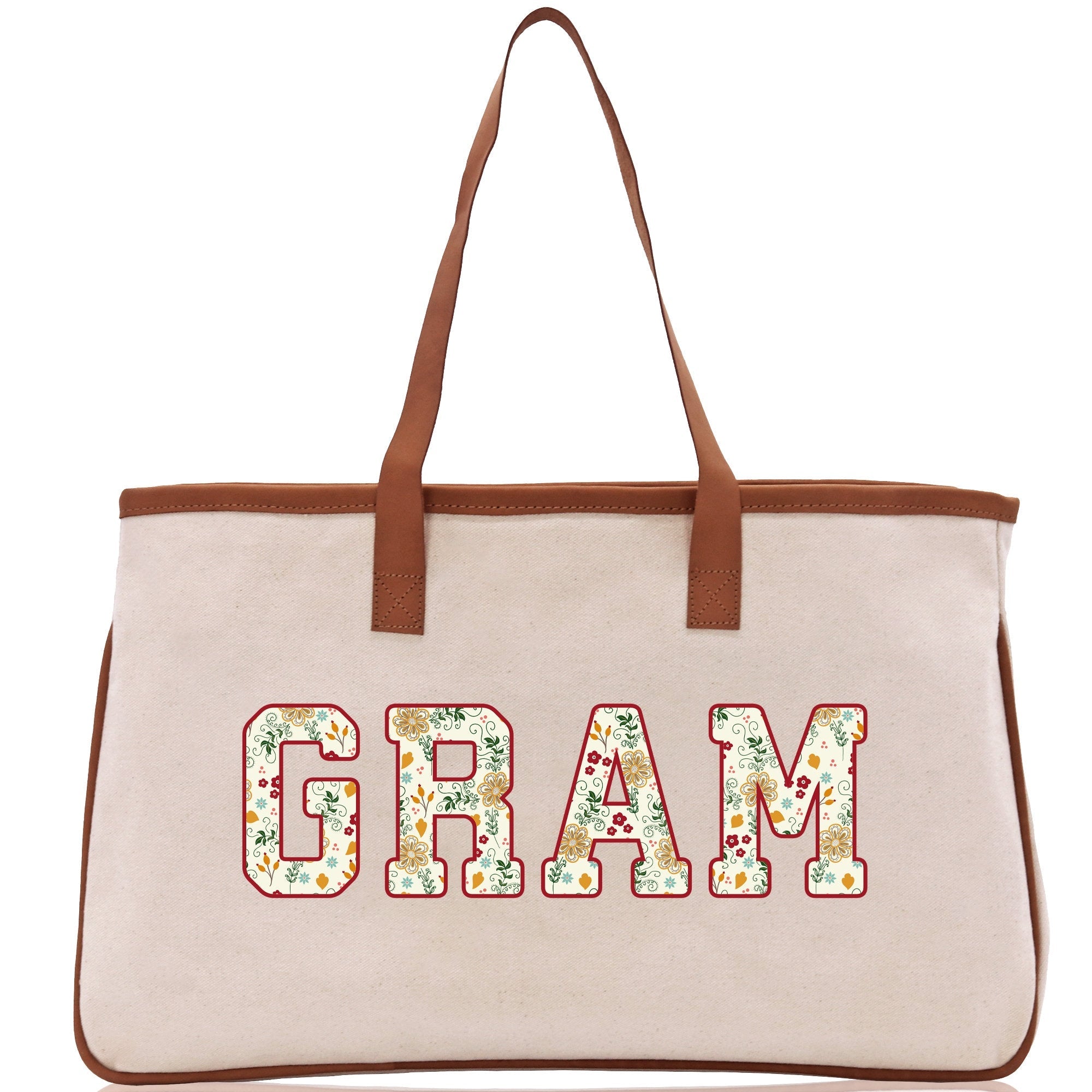 Gaga Gram Mimi Nana Grandma Canvas Tote Bag Grandma's Getaway Bag Grandma Gift Bag Mothers Day Gift Bag Grandma Beach Bag Gift for Grandma - Aaria Tees Aaria Tees