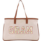 Gaga Gram Mimi Nana Grandma Canvas Tote Bag Grandma's Getaway Bag Grandma Gift Bag Mothers Day Gift Bag Grandma Beach Bag Gift for Grandma - Aaria Tees Aaria Tees