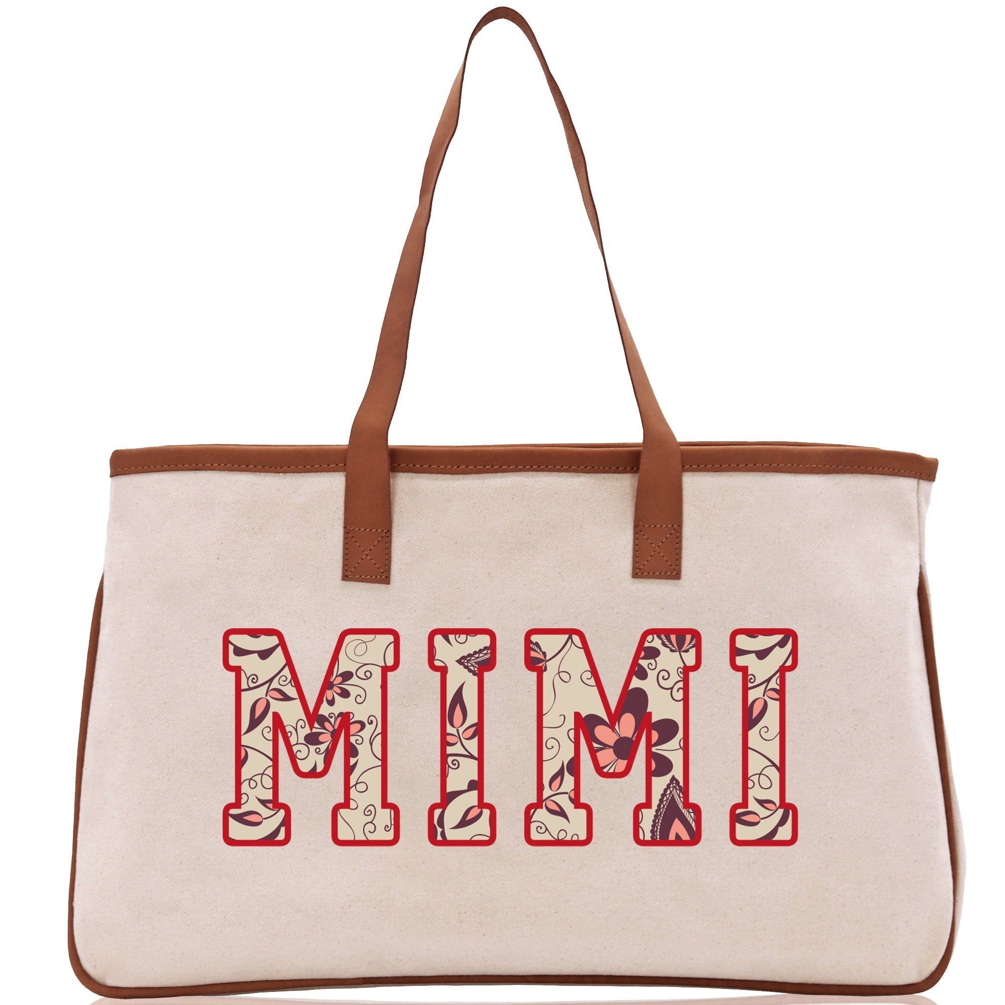 Gaga Gram Mimi Nana Grandma Canvas Tote Bag Grandma's Getaway Bag Grandma Gift Bag Mothers Day Gift Bag Grandma Beach Bag Gift for Grandma - Aaria Tees Aaria Tees