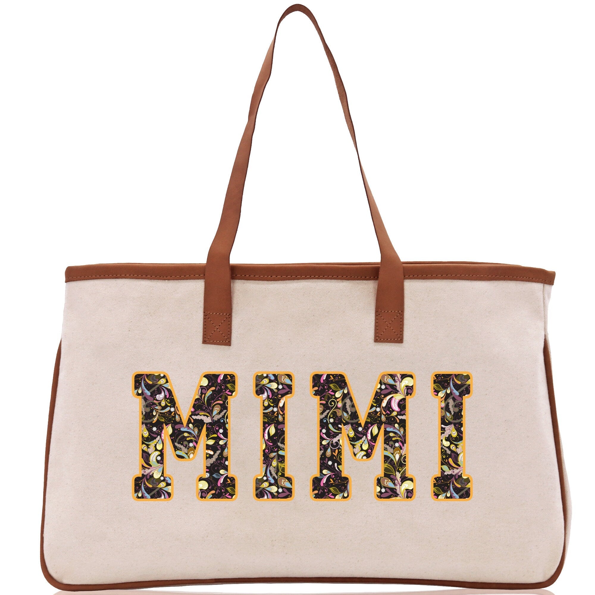 Gaga Gram Mimi Nana Grandma Canvas Tote Bag Grandma's Getaway Bag Grandma Gift Bag Mothers Day Gift Bag Grandma Beach Bag Gift for Grandma - Aaria Tees Aaria Tees