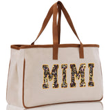 Gaga Gram Mimi Nana Grandma Canvas Tote Bag Grandma's Getaway Bag Grandma Gift Bag Mothers Day Gift Bag Grandma Beach Bag Gift for Grandma - Aaria Tees Aaria Tees