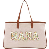 Gaga Gram Mimi Nana Grandma Canvas Tote Bag Grandma's Getaway Bag Grandma Gift Bag Mothers Day Gift Bag Grandma Beach Bag Gift for Grandma - Aaria Tees Aaria Tees