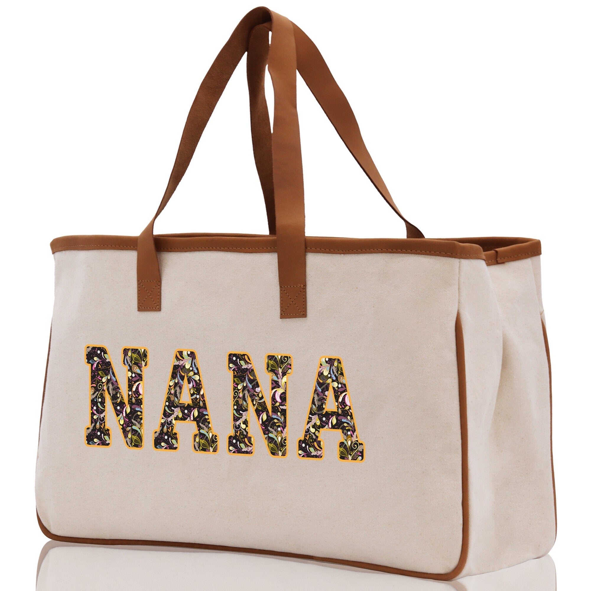 Gaga Gram Mimi Nana Grandma Canvas Tote Bag Grandma's Getaway Bag Grandma Gift Bag Mothers Day Gift Bag Grandma Beach Bag Gift for Grandma - Aaria Tees Aaria Tees