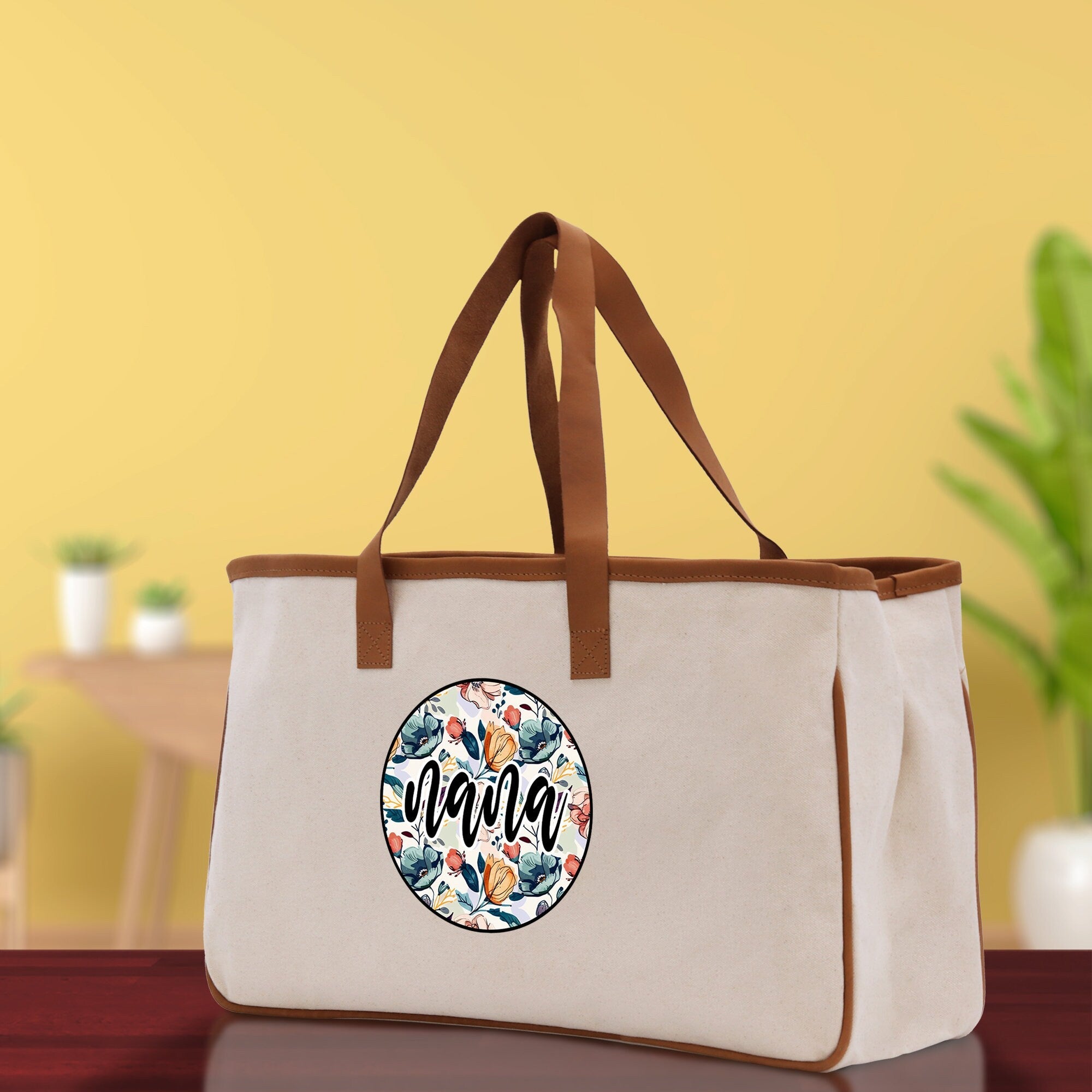 Gaga Gram Mimi Nana Grandma Canvas Tote Bag Grandma's Getaway Bag Grandma Gift Bag Mothers Day Gift Bag Grandma Beach Bag Gift for Grandma - Aaria Tees Aaria Tees