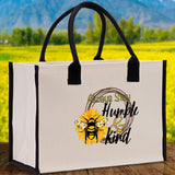 Always Stay Humble & Kind Cotton Canvas Tote Bag Nurse Appreciation Gift Bag Gift for Her Birthday Gift Bee Kind Mental Health Matters - Aaria Tees Aaria Tees