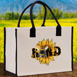 Kind Cotton Canvas Tote Bag Nurse Appreciation Gift Bag Gift for Her Birthday Gift Bee Kind Mental Health Matters Save The Bees - Aaria Tees Aaria Tees