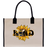 Kind Cotton Canvas Tote Bag Nurse Appreciation Gift Bag Gift for Her Birthday Gift Bee Kind Mental Health Matters Save The Bees - Aaria Tees Aaria Tees
