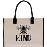 Kind Cotton Canvas Tote Bag Nurse Appreciation Gift Bag Gift for Her Birthday Gift Bee Kind Mental Health Matters Save The Bees - Aaria Tees Aaria Tees