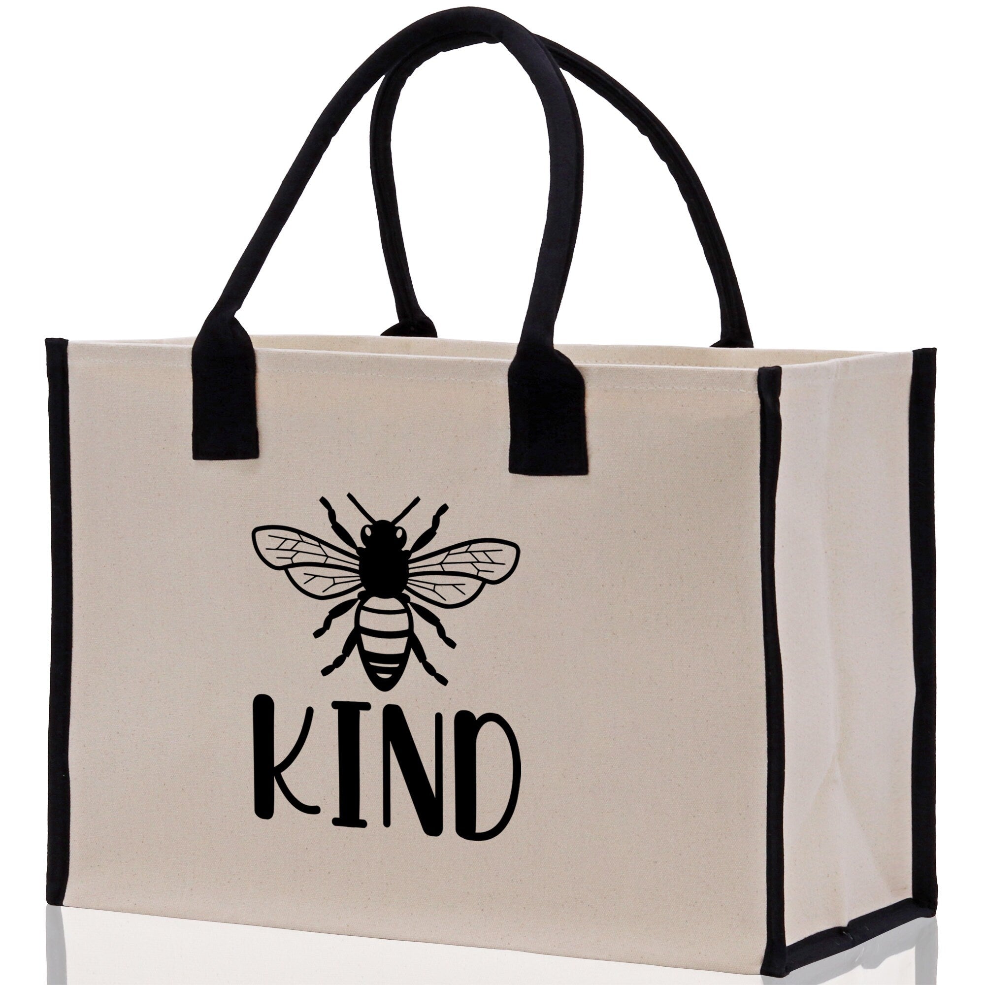 Kind Cotton Canvas Tote Bag Nurse Appreciation Gift Bag Gift for Her Birthday Gift Bee Kind Mental Health Matters Save The Bees - Aaria Tees Aaria Tees