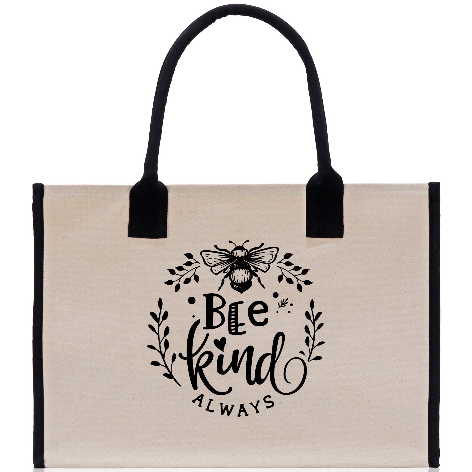Bee Kind Always Cotton Canvas Tote Bag Nurse Appreciation Gift Bag Gift for Her Birthday Gift Bee Kind Mental Health Matters Save The Bees - Aaria Tees Aaria Tees