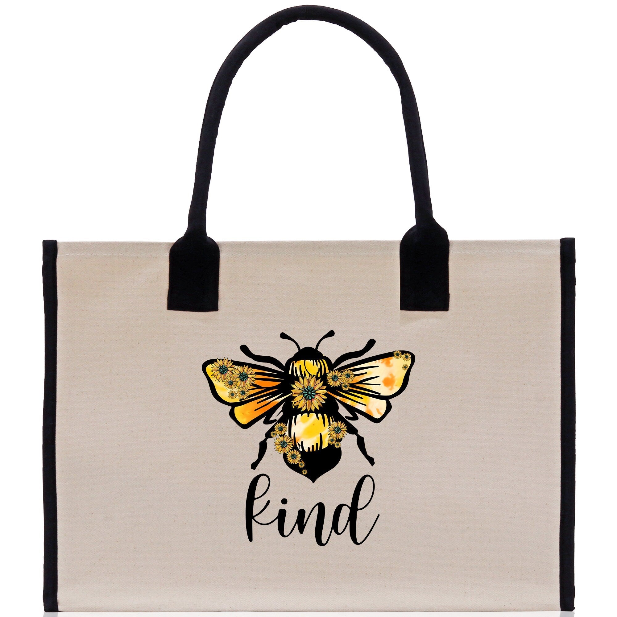 Kind Cotton Canvas Tote Bag Nurse Appreciation Gift Bag Gift for Her Birthday Gift Bee Kind Mental Health Matters Save The Bees - Aaria Tees Aaria Tees