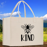 Kind Cotton Canvas Tote Bag Nurse Appreciation Gift Bag Gift for Her Birthday Gift Bee Kind Mental Health Matters Save The Bees - Aaria Tees Aaria Tees