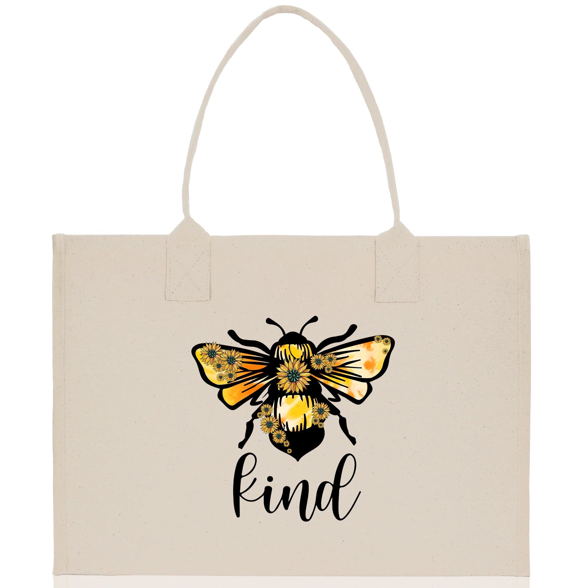 Kind Cotton Canvas Tote Bag Nurse Appreciation Gift Bag Gift for Her Birthday Gift Bee Kind Mental Health Matters Save The Bees - Aaria Tees Aaria Tees