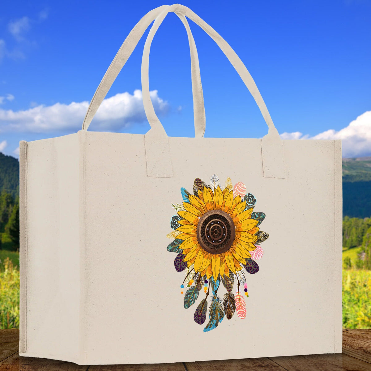 Sunflower Cotton Canvas Tote Bag Nurse Appreciation Gift Bag Gift for Her Birthday Gift Bee Kind Mental Health Matters Save The Bees - Aaria Tees