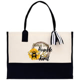 Always Stay Humble & Kind Cotton Canvas Tote Bag Nurse Appreciation Gift Bag Gift for Her Birthday Gift Bee Kind Mental Health Matters - Aaria Tees Aaria Tees