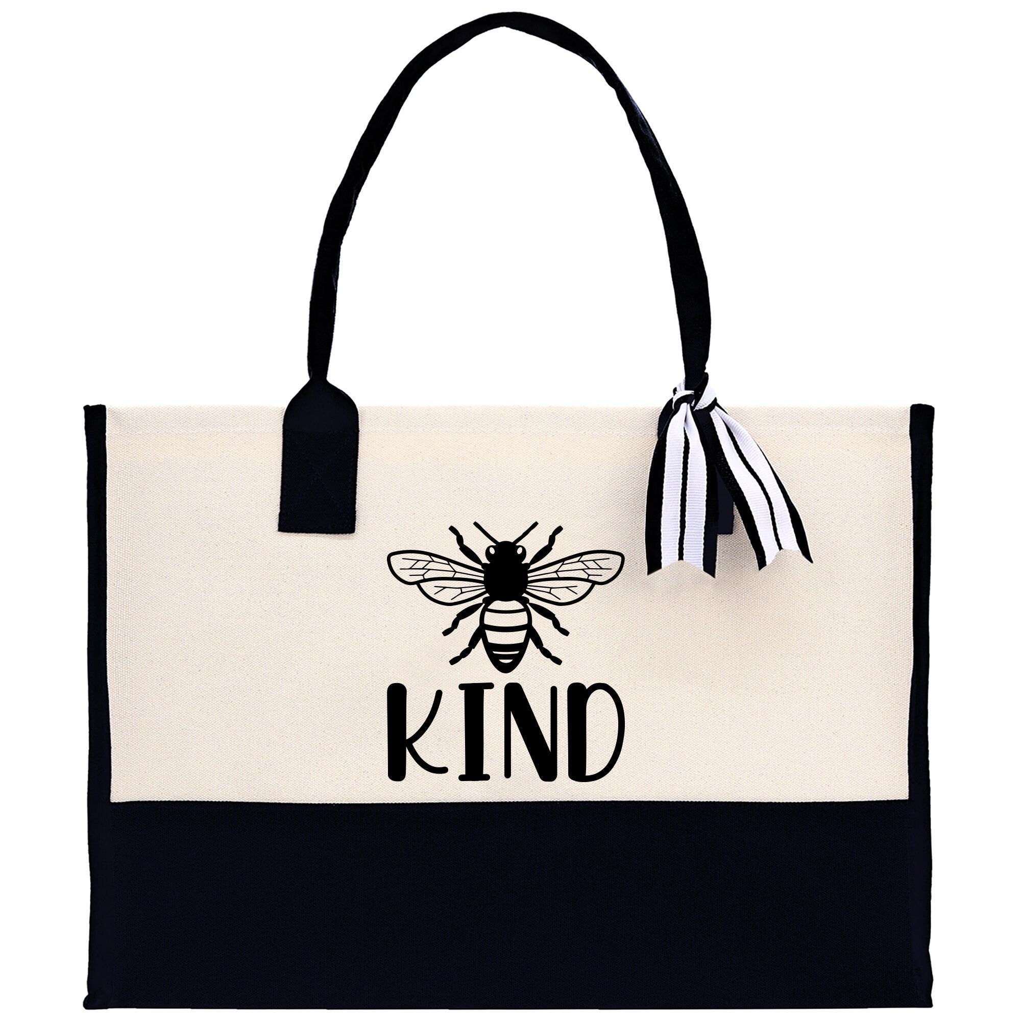 Kind Cotton Canvas Tote Bag Nurse Appreciation Gift Bag Gift for Her Birthday Gift Bee Kind Mental Health Matters Save The Bees - Aaria Tees Aaria Tees