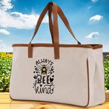 Always Bee Kind Cotton Canvas Tote Bag Nurse Appreciation Gift Bag Gift for Her Birthday Gift Bee Kind Mental Health Matters Save The Bees - Aaria Tees Aaria Tees