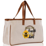 Always Stay Humble & Kind Cotton Canvas Tote Bag Nurse Appreciation Gift Bag Gift for Her Birthday Gift Bee Kind Mental Health Matters - Aaria Tees Aaria Tees
