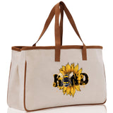 Kind Cotton Canvas Tote Bag Nurse Appreciation Gift Bag Gift for Her Birthday Gift Bee Kind Mental Health Matters Save The Bees - Aaria Tees Aaria Tees