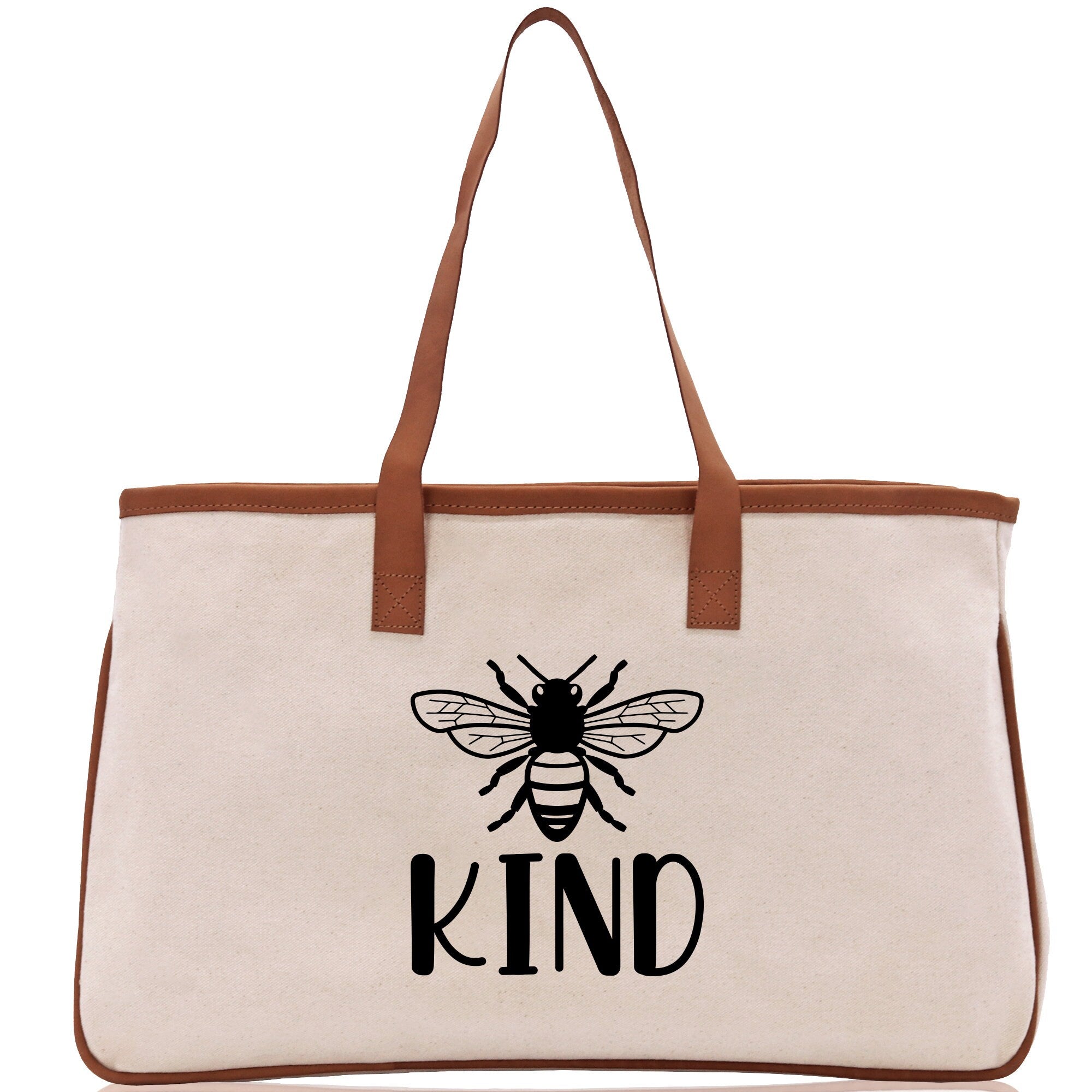 Kind Cotton Canvas Tote Bag Nurse Appreciation Gift Bag Gift for Her Birthday Gift Bee Kind Mental Health Matters Save The Bees - Aaria Tees Aaria Tees
