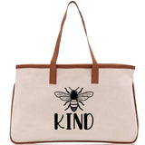 Kind Cotton Canvas Tote Bag Nurse Appreciation Gift Bag Gift for Her Birthday Gift Bee Kind Mental Health Matters Save The Bees - Aaria Tees Aaria Tees