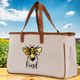 Kind Cotton Canvas Tote Bag Nurse Appreciation Gift Bag Gift for Her Birthday Gift Bee Kind Mental Health Matters Save The Bees - Aaria Tees Aaria Tees