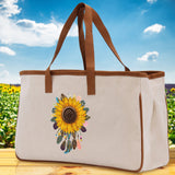 Sunflower Cotton Canvas Tote Bag Nurse Appreciation Gift Bag Gift for Her Birthday Gift Bee Kind Mental Health Matters Save The Bees - Aaria Tees Aaria Tees