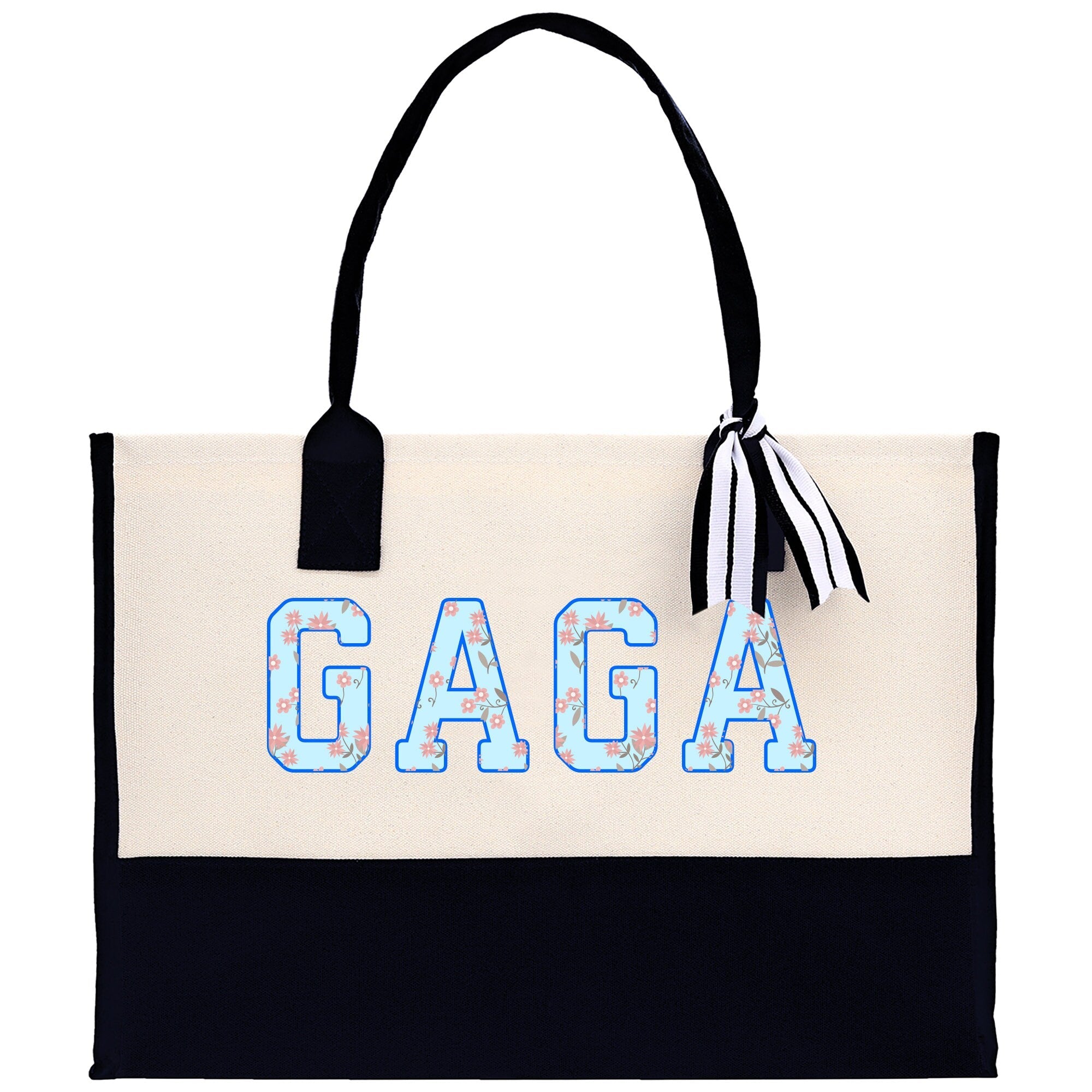 Gaga Gram Mimi Nana Grandma Canvas Tote Bag Grandma's Getaway Bag Grandma Gift Bag Mothers Day Gift Bag Grandma Beach Bag Gift for Grandma - Aaria Tees Aaria Tees
