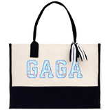 Gaga Gram Mimi Nana Grandma Canvas Tote Bag Grandma's Getaway Bag Grandma Gift Bag Mothers Day Gift Bag Grandma Beach Bag Gift for Grandma - Aaria Tees Aaria Tees