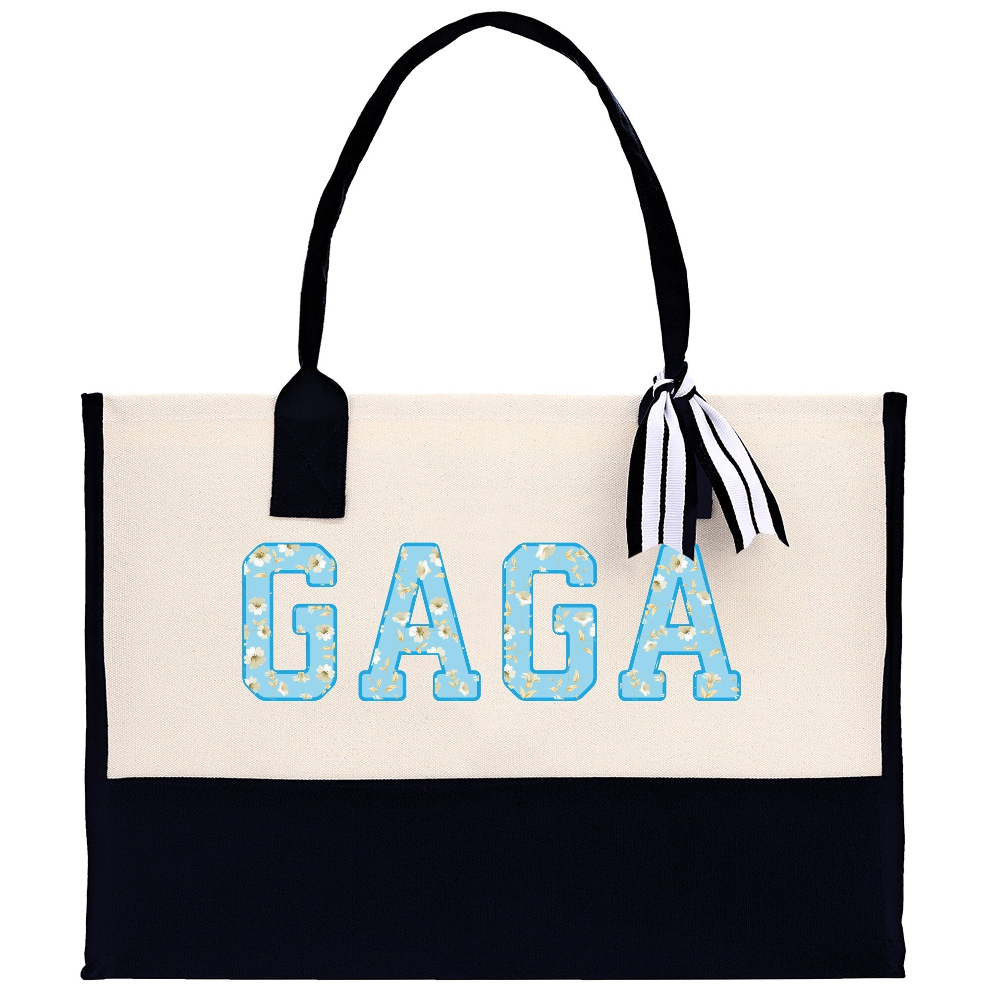 Gaga Gram Mimi Nana Grandma Canvas Tote Bag Grandma's Getaway Bag Grandma Gift Bag Mothers Day Gift Bag Grandma Beach Bag Gift for Grandma - Aaria Tees Aaria Tees