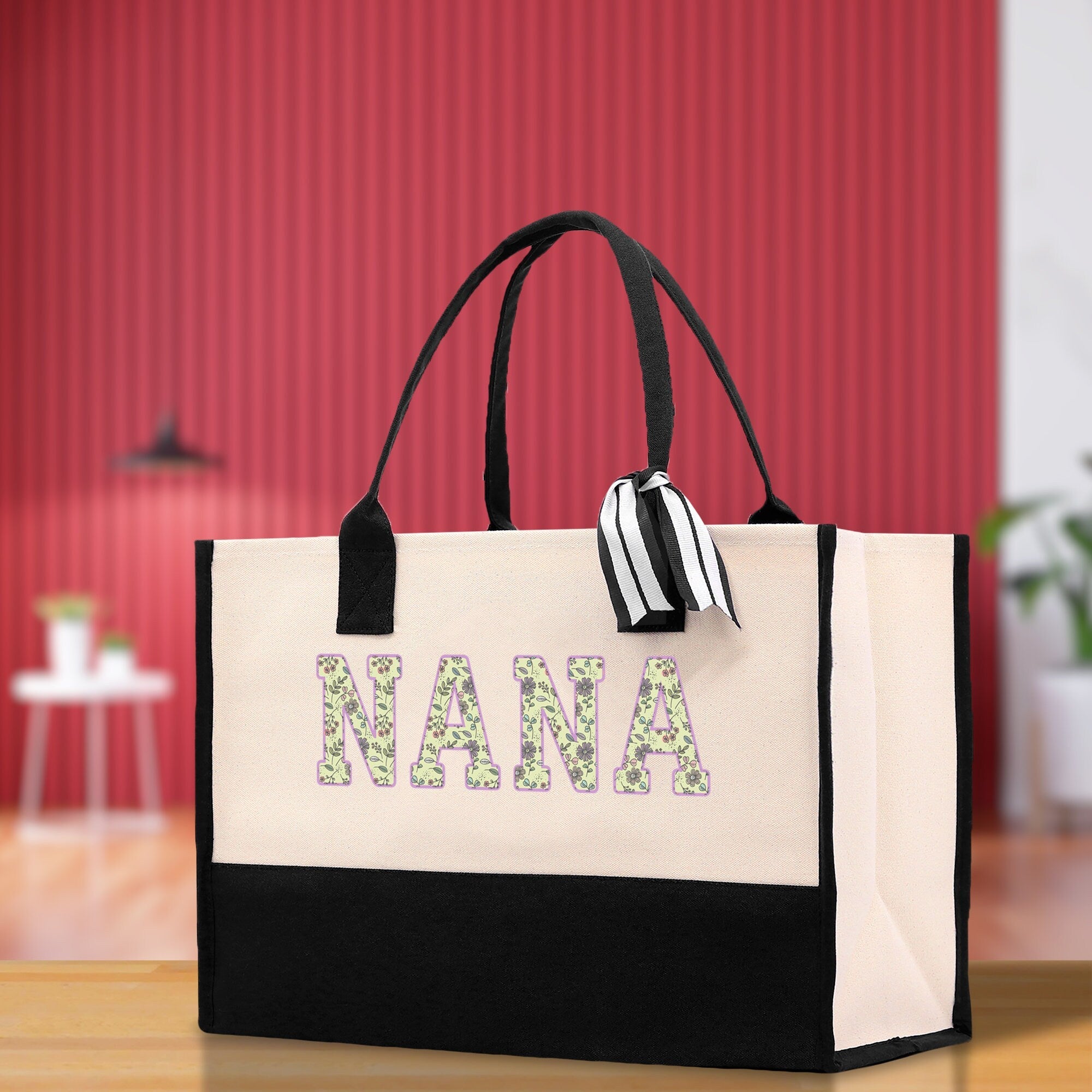 Gaga Gram Mimi Nana Grandma Canvas Tote Bag Grandma's Getaway Bag Grandma Gift Bag Mothers Day Gift Bag Grandma Beach Bag Gift for Grandma - Aaria Tees Aaria Tees