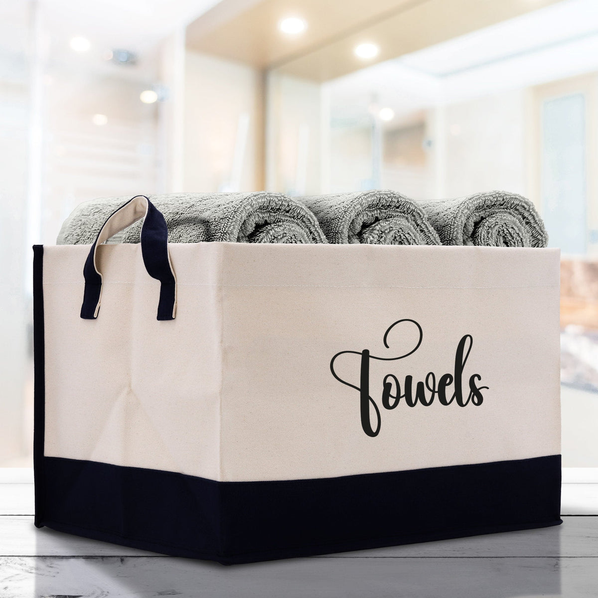 Personalized Canvas Storage Tote Bag Nursery Storage Towel Storage Kids Toy Storage Cloth Storage Storage Bin Storage Tubs Mudroom Storage - Aaria Tees