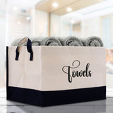 Personalized Canvas Storage Tote Bag Nursery Storage Towel Storage Kids Toy Storage Cloth Storage Storage Bin Storage Tubs Mudroom Storage - Aaria Tees Aaria Tees