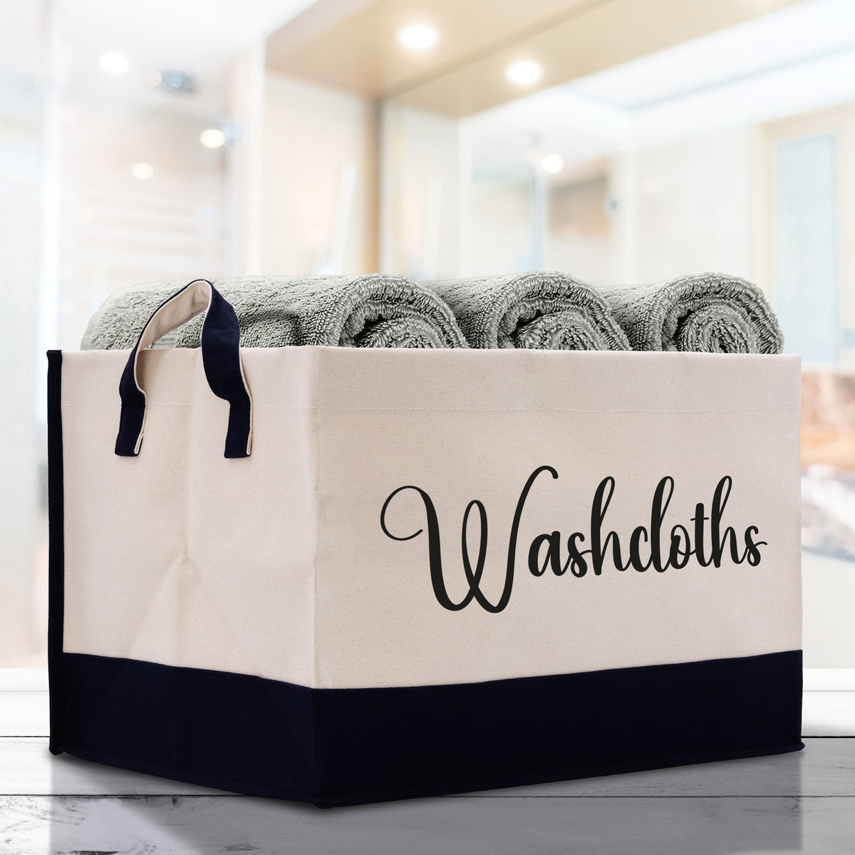 Personalized Canvas Storage Tote Bag Nursery Storage Towel Storage Kids Toy Storage Cloth Storage Storage Bin Storage Tubs Mudroom Storage - Aaria Tees