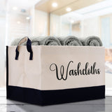 Personalized Canvas Storage Tote Bag Nursery Storage Towel Storage Kids Toy Storage Cloth Storage Storage Bin Storage Tubs Mudroom Storage - Aaria Tees Aaria Tees