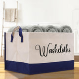 Personalized Canvas Storage Tote Bag Nursery Storage Towel Storage Kids Toy Storage Cloth Storage Storage Bin Storage Tubs Mudroom Storage - Aaria Tees Aaria Tees