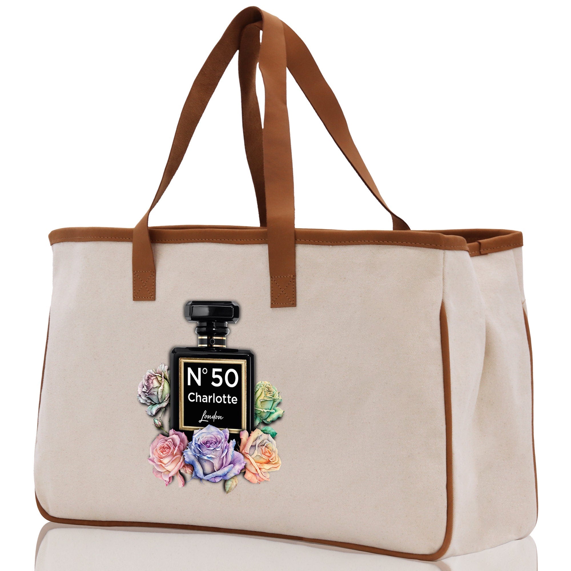 Birthday Celebration Personalized Gift Canvas Tote Bag with Name and State 40th 50th Birthday Gift Tote Bag for Her Custom Birthday Gift - Aaria Tees Aaria Tees