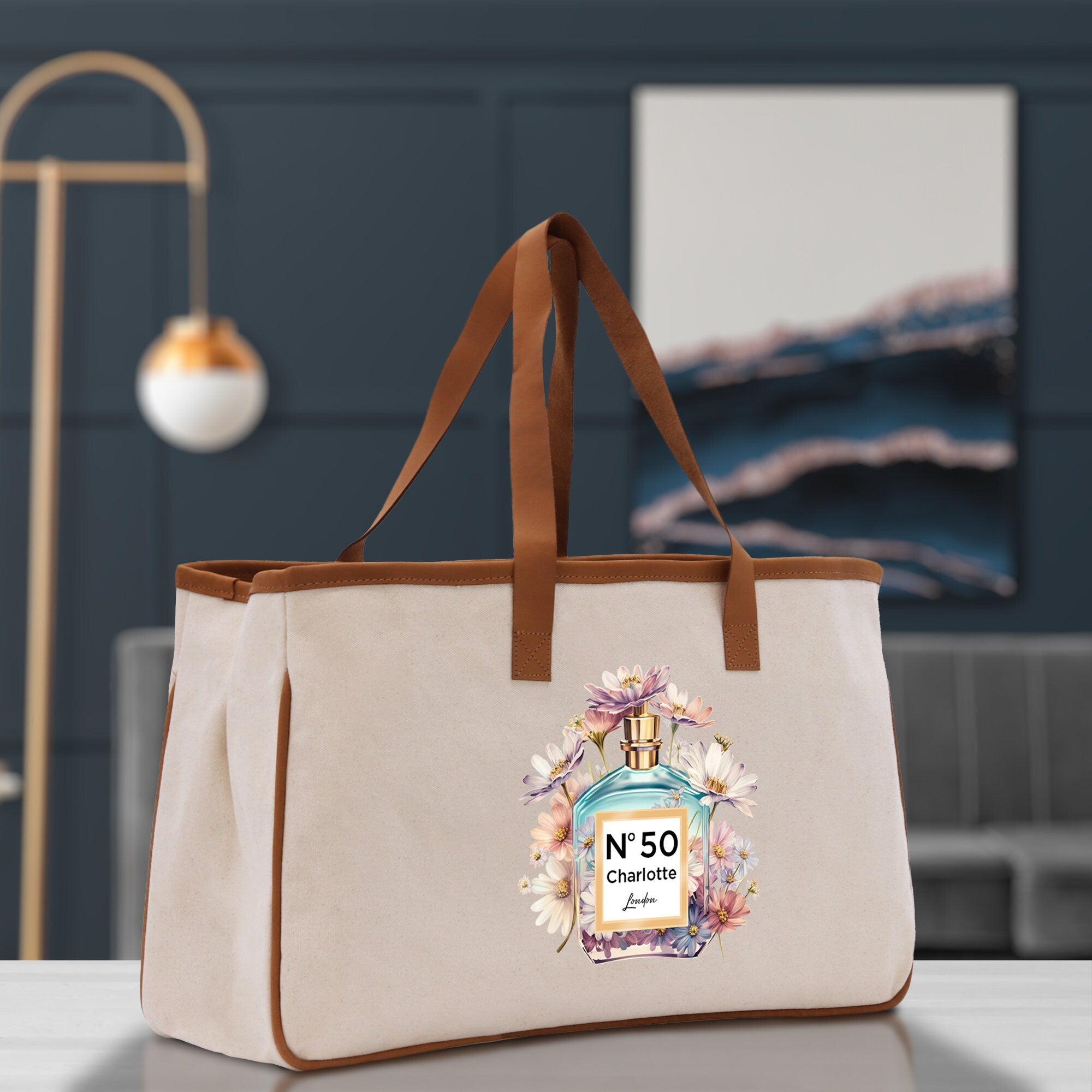Birthday Celebration Personalized Gift Canvas Tote Bag with Name and State 40th 50th Birthday Gift Tote Bag for Her Custom Birthday Gift - Aaria Tees Aaria Tees