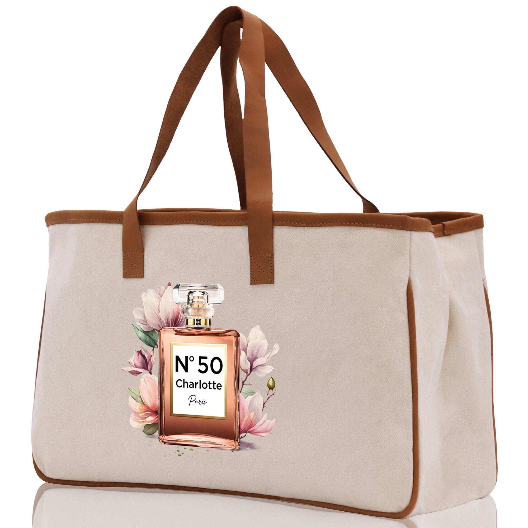 Birthday Celebration Personalized Gift Canvas Tote Bag with Name and State 40th 50th Birthday Gift Tote Bag for Her Custom Birthday Gift - Aaria Tees Aaria Tees