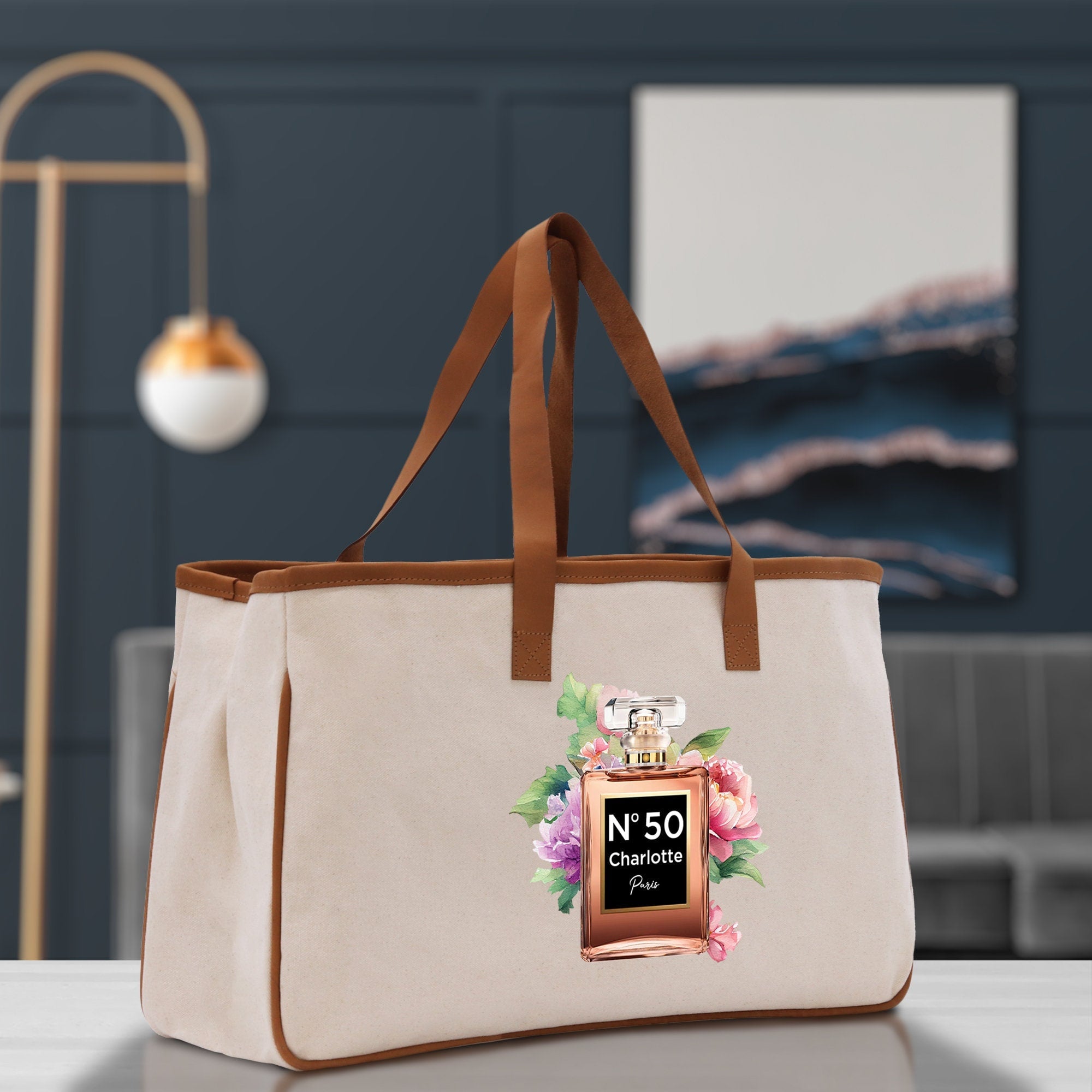 Birthday Celebration Personalized Gift Canvas Tote Bag with Name and State 40th 50th Birthday Gift Tote Bag for Her Custom Birthday Gift - Aaria Tees Aaria Tees