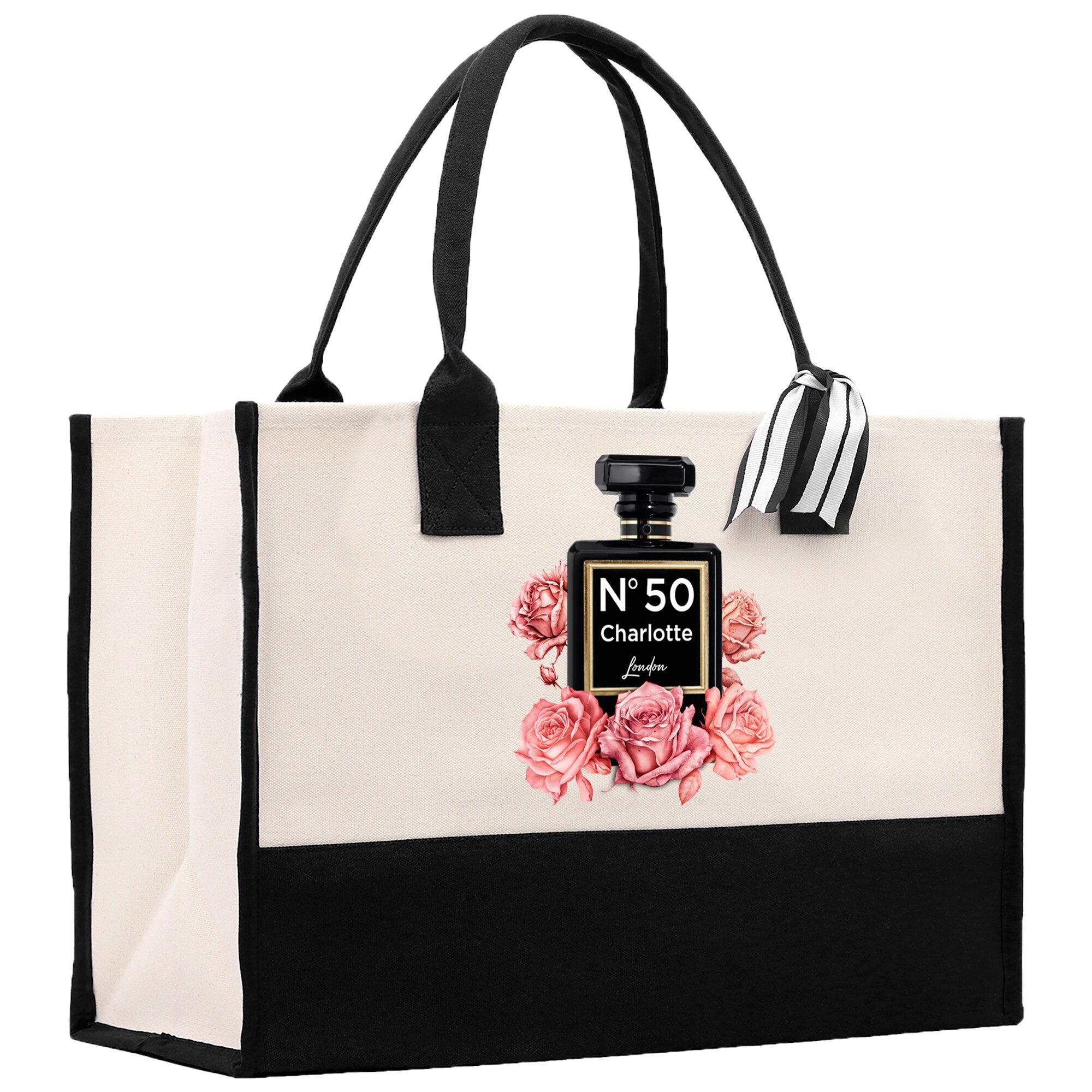 Birthday Celebration Personalized Gift Canvas Tote Bag with Name and State 40th 50th Birthday Gift Tote Bag for Her Custom Birthday Gift - Aaria Tees Aaria Tees