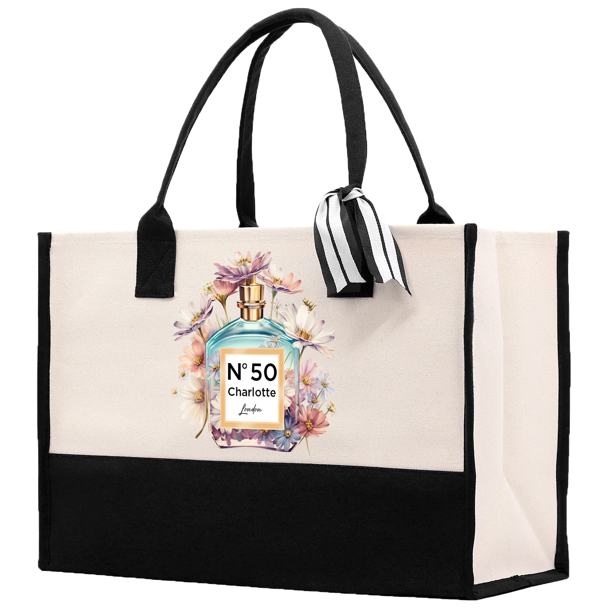 Birthday Celebration Personalized Gift Canvas Tote Bag with Name and State 40th 50th Birthday Gift Tote Bag for Her Custom Birthday Gift - Aaria Tees Aaria Tees