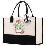 Birthday Celebration Personalized Gift Canvas Tote Bag with Name and State 40th 50th Birthday Gift Tote Bag for Her Custom Birthday Gift - Aaria Tees Aaria Tees