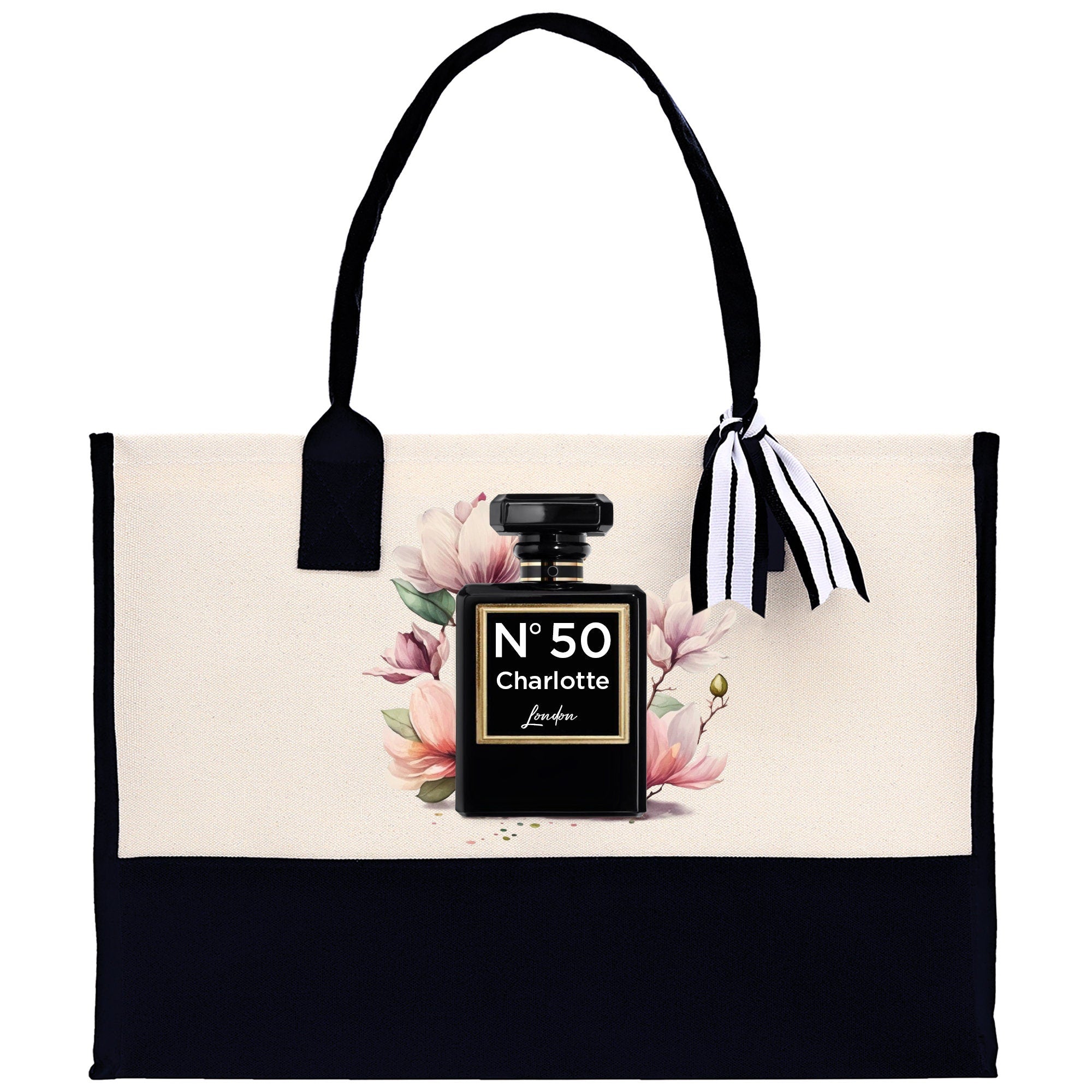 Birthday Celebration Personalized Gift Canvas Tote Bag with Name and State 40th 50th Birthday Gift Tote Bag for Her Custom Birthday Gift - Aaria Tees Aaria Tees