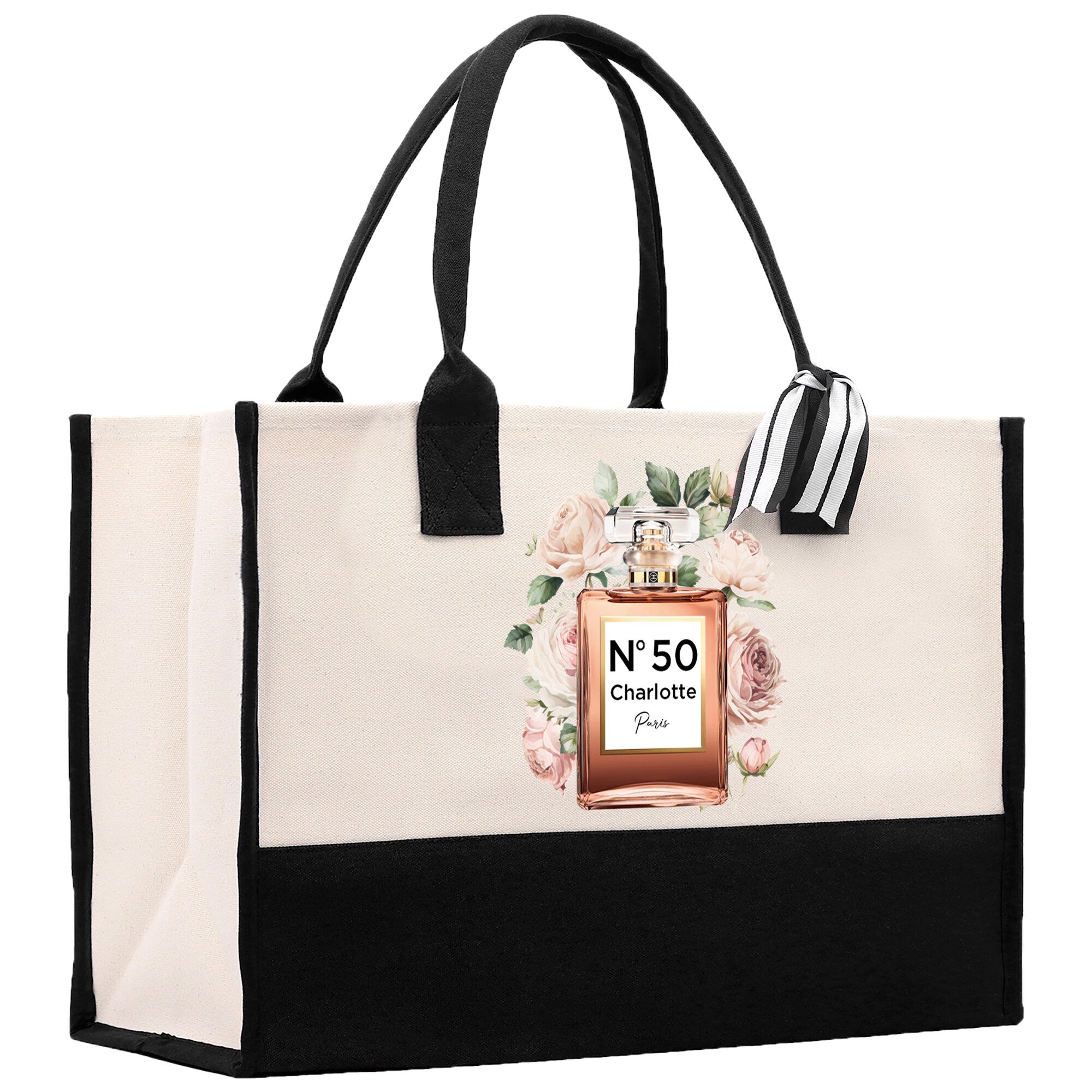 Birthday Celebration Personalized Gift Canvas Tote Bag with Name and State 40th 50th Birthday Gift Tote Bag for Her Custom Birthday Gift - Aaria Tees Aaria Tees