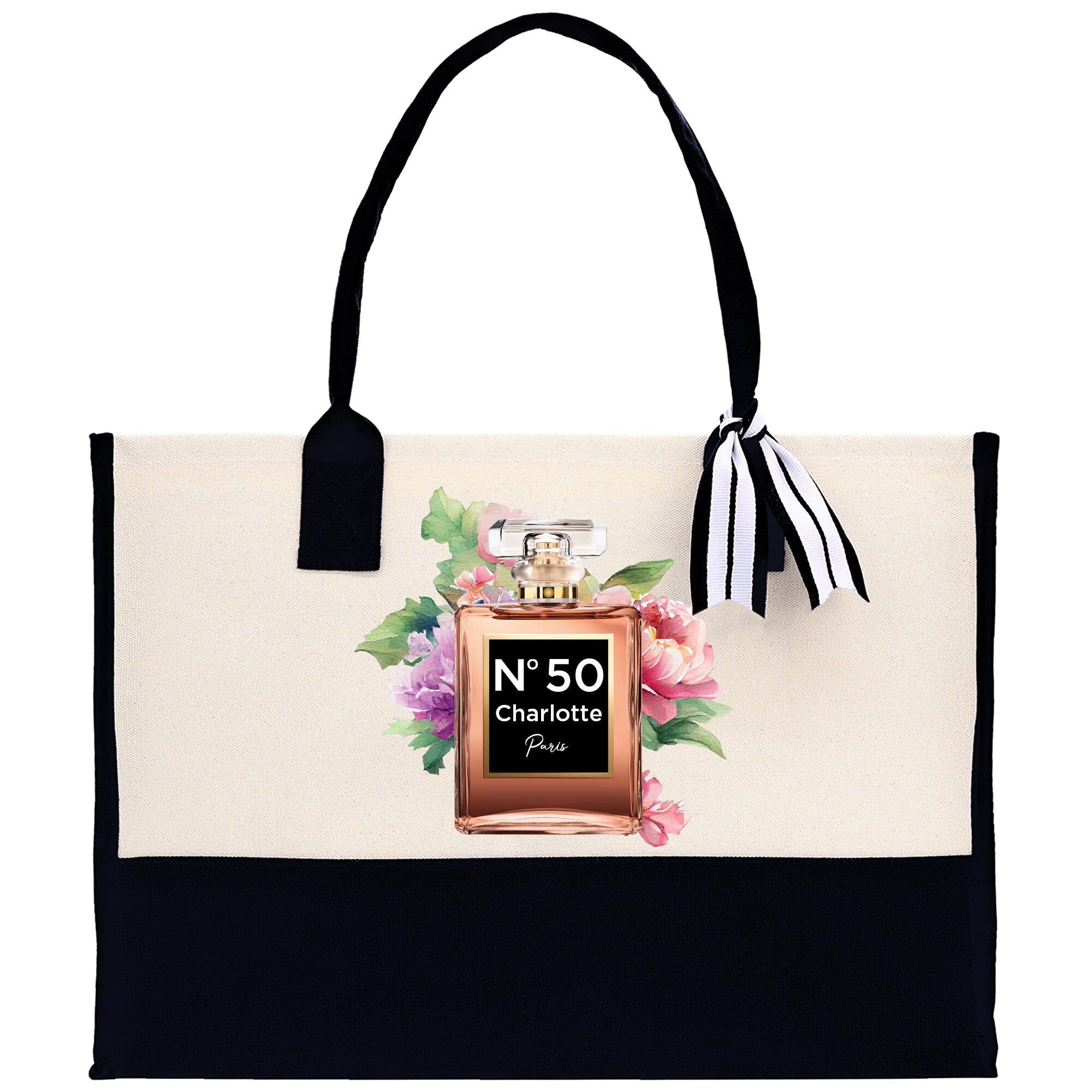 Birthday Celebration Personalized Gift Canvas Tote Bag with Name and State 40th 50th Birthday Gift Tote Bag for Her Custom Birthday Gift - Aaria Tees Aaria Tees